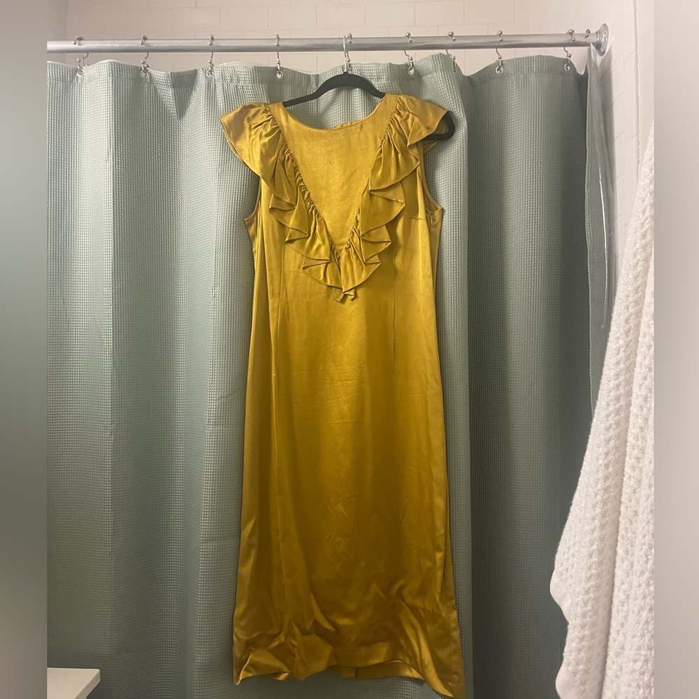 Gold Anthropologie Dress